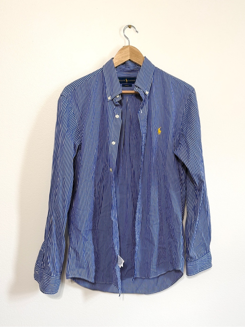 Ralph Lauren Striped Button Up Shirt Size XS Small Women’s Oversized Blue White - Picture 2 of 10